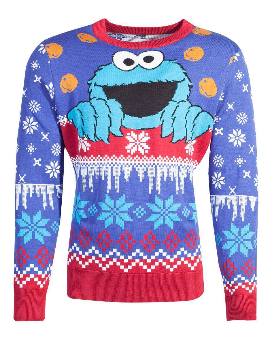1 rue Ssame Sweater Christmas Cookie Monster (S)