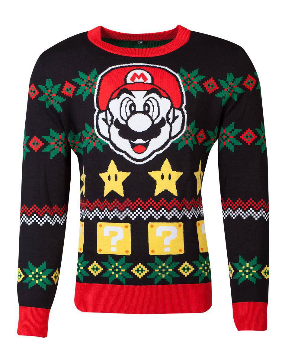 Nintendo Sweater Christmas Super Mario Night (L)