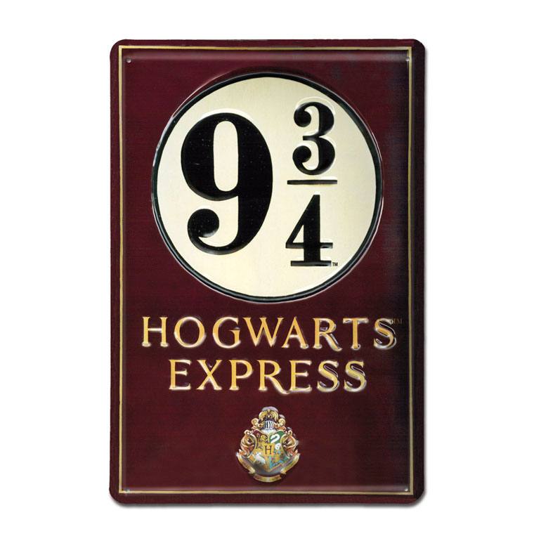 Harry Potter panneau mtal 3D Platform 9 3/4 20 x 30 cm