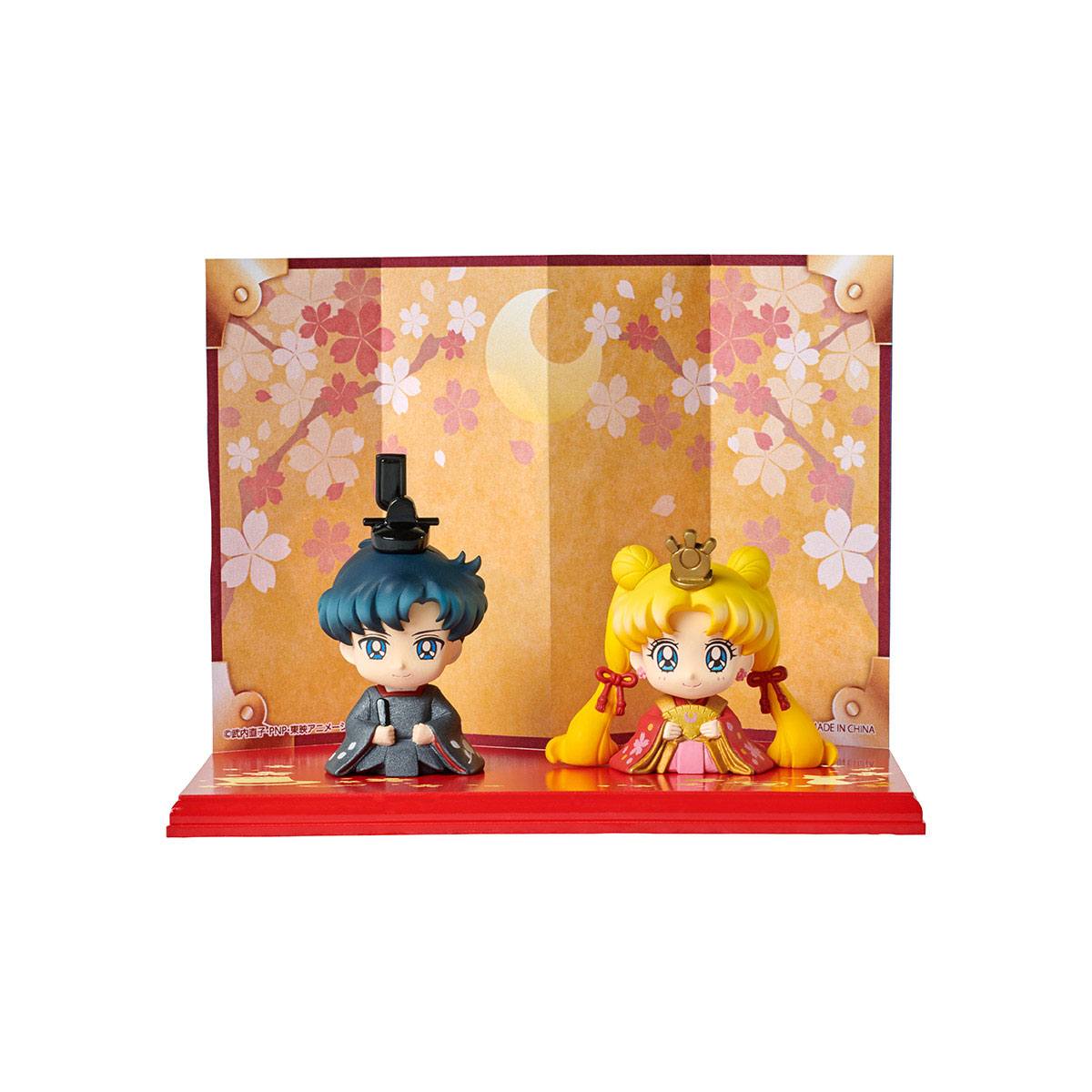 Sailor Moon Petit Chara set 2 mini figures Hinamatsuri Usagi & Mamoru 6 cm