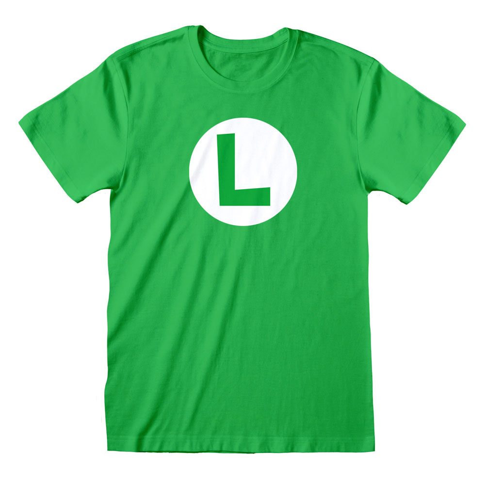 Nintendo Super Mario T-Shirt Luigi Badge (S)