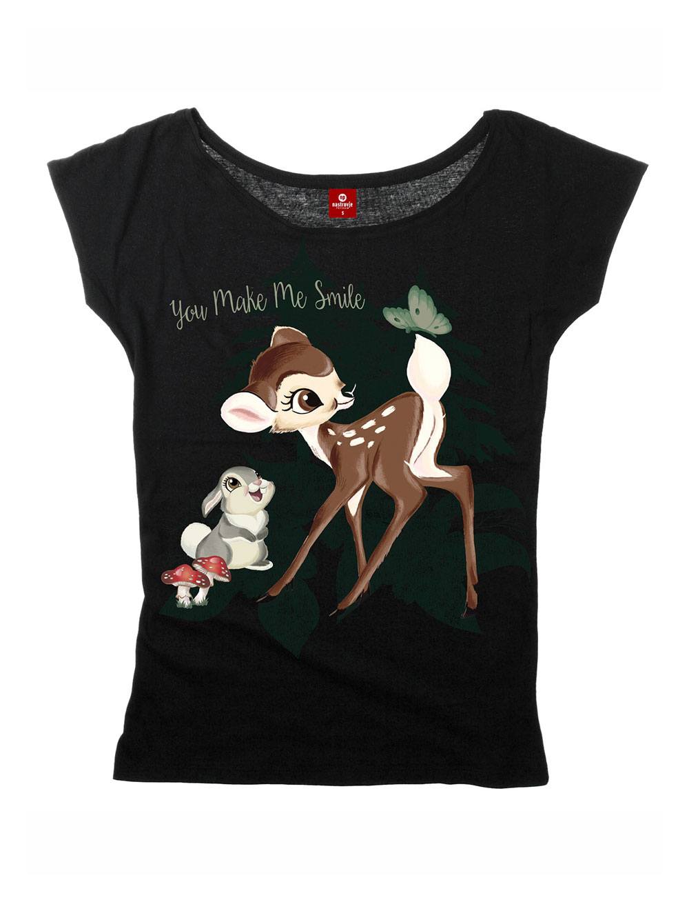 Bambi T-Shirt femme Loose Smile (S)