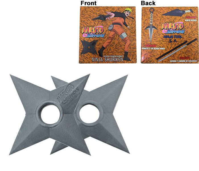 Naruto Shippuden pack 2 rpliques mousse Shuriken 13 cm