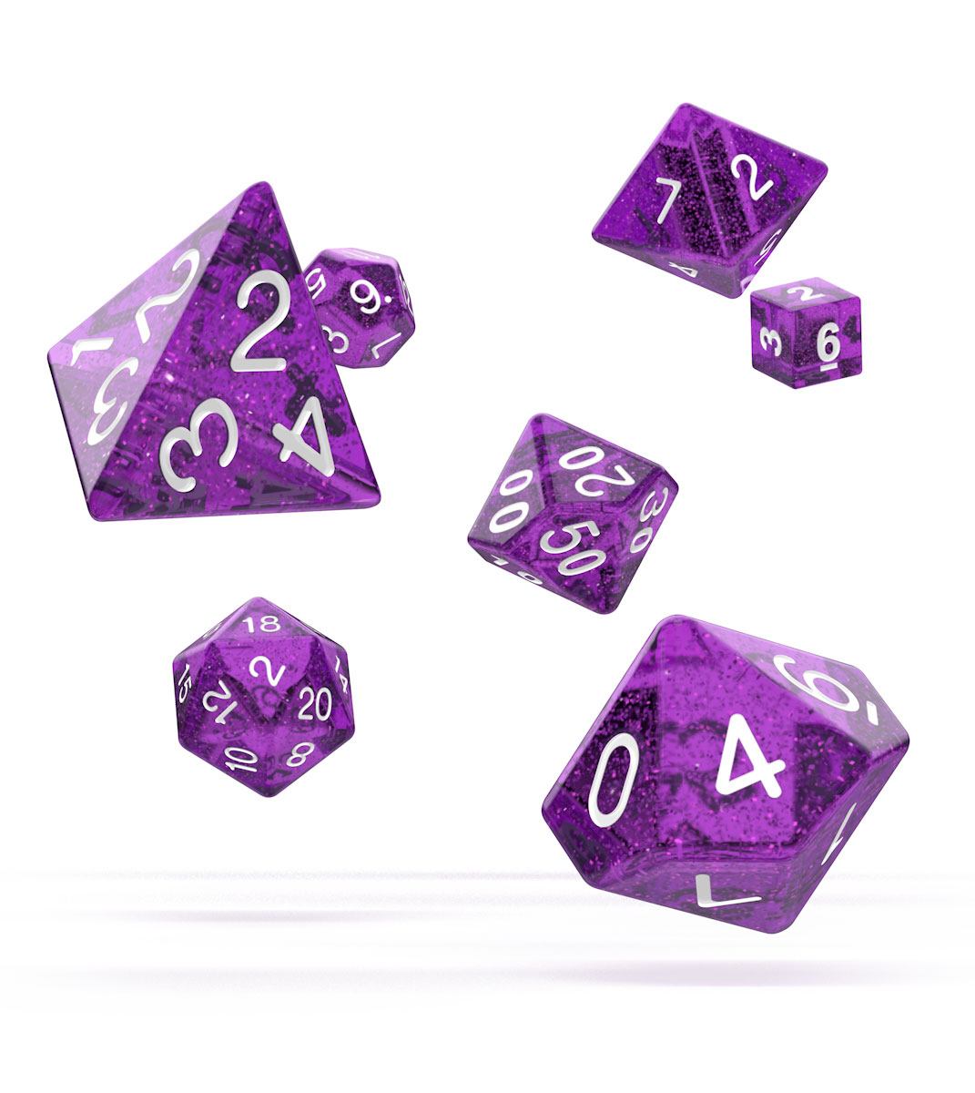 Oakie Doakie Dice ds RPG-Set Speckled - Violet (7)