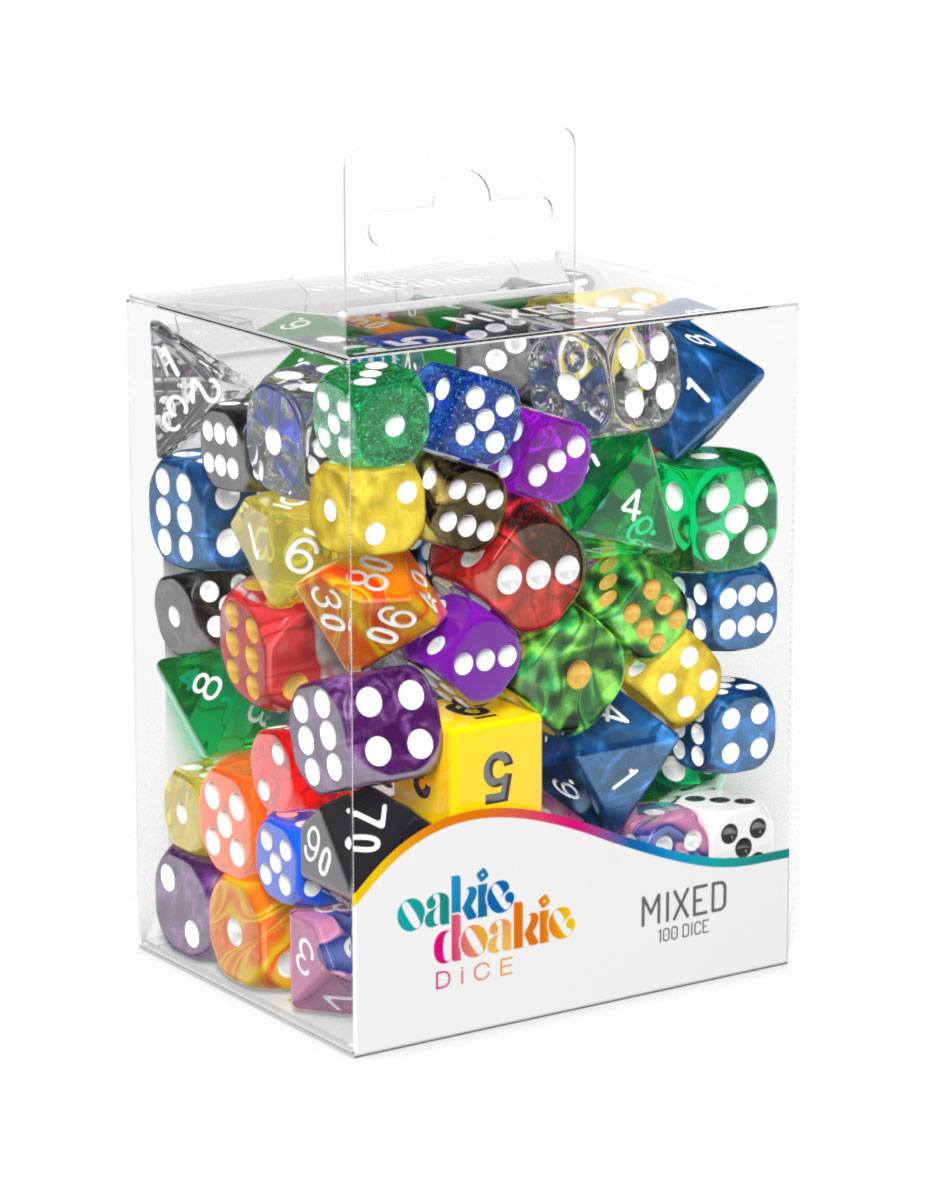 Oakie Doakie Dice ds RPG-Set Retail Pack 12 mm, 16 mm Mixed (100)