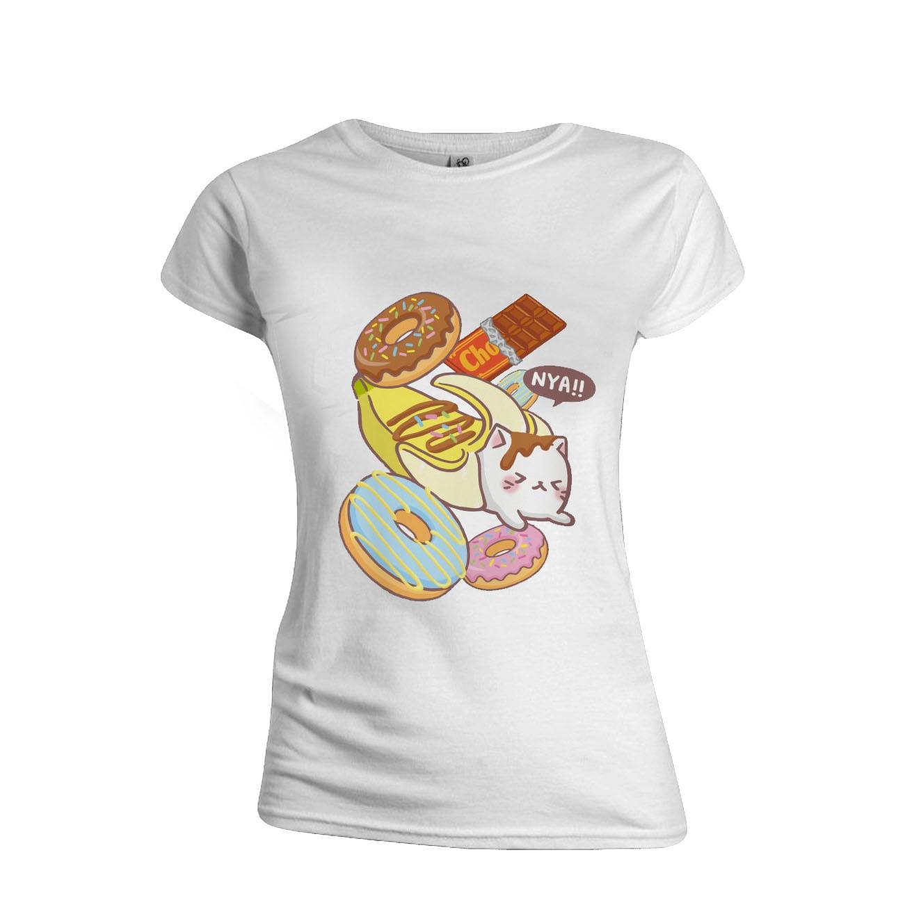 Bananya T-Shirt femme Cat Food (M)