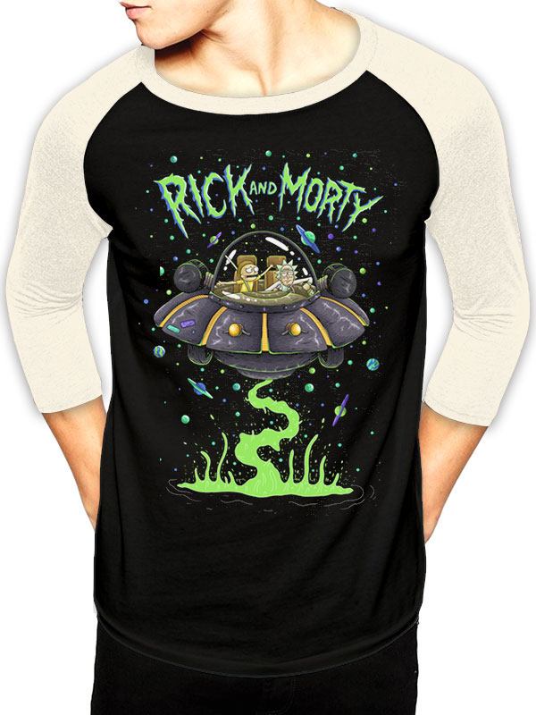 Rick et Morty T-Shirt Baseball manches longues Spaceship (M)