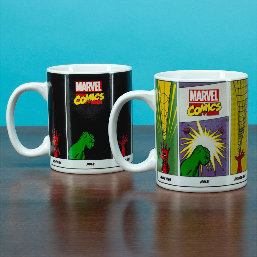 Marvel Comics mug effet thermique Super Powers