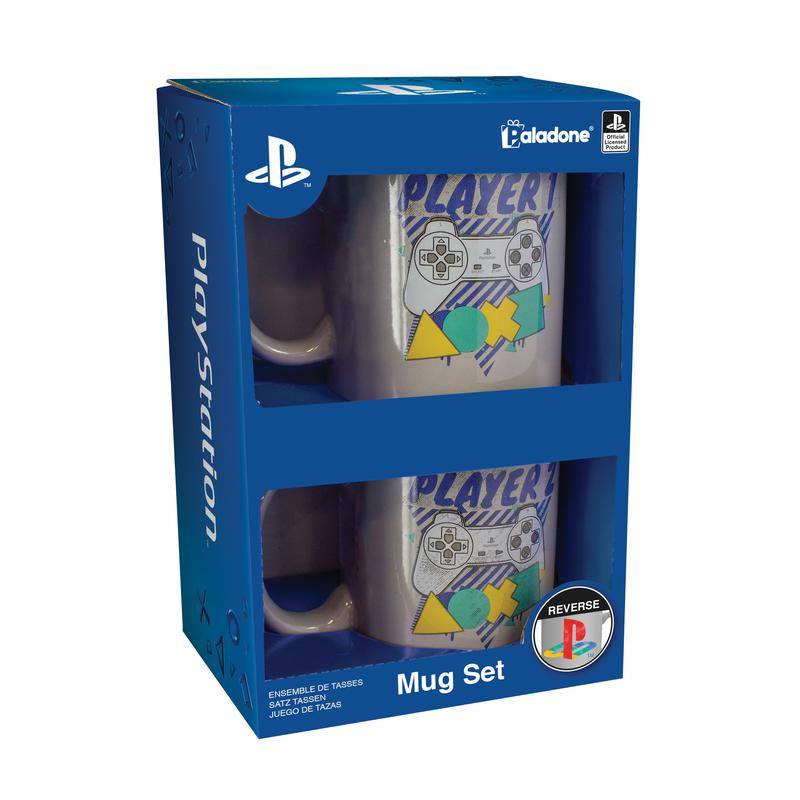 Sony PlayStation pack 2 mugs cramique Player One and Player Two