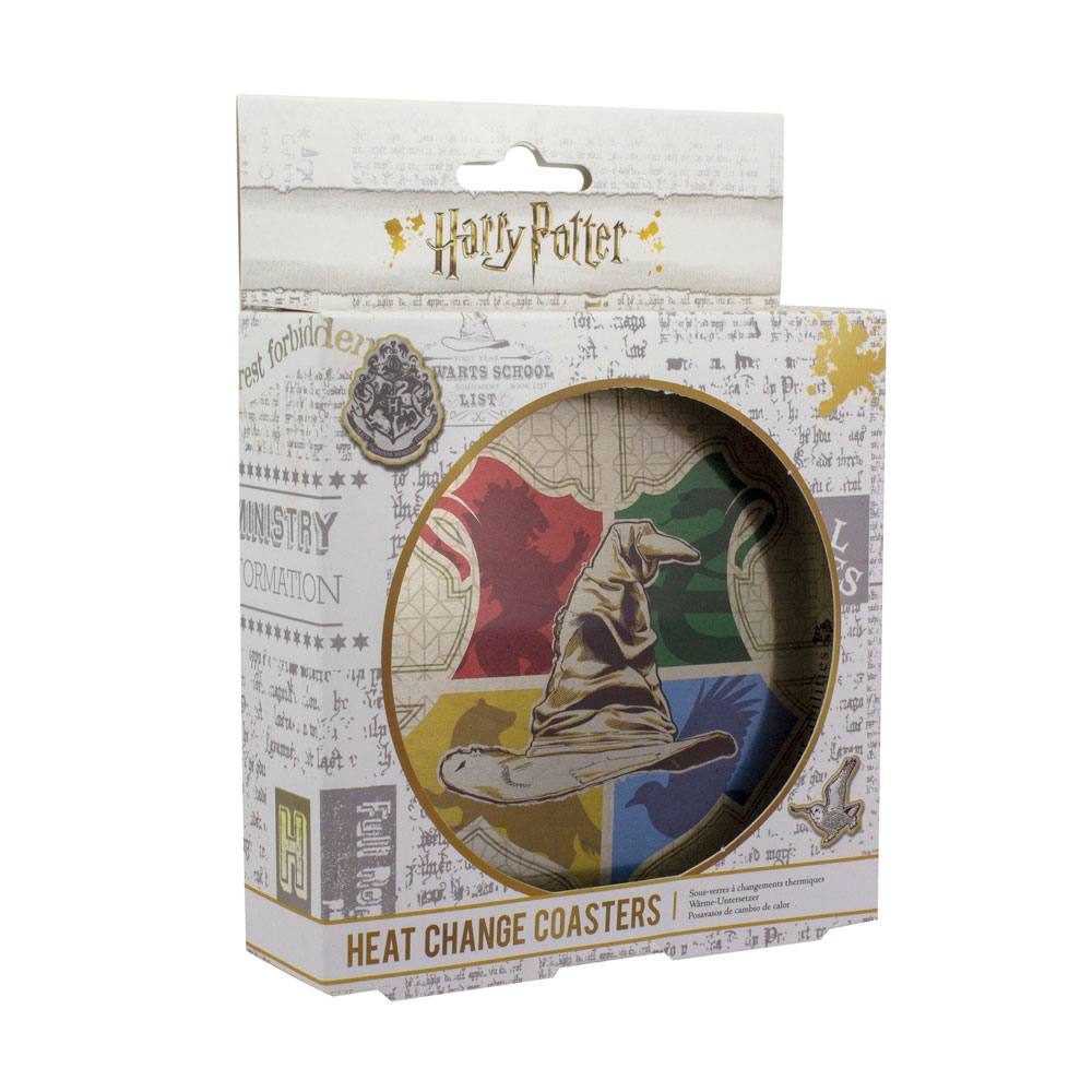 Harry Potter pack 4 sous-verres effet thermique Sorting Hat