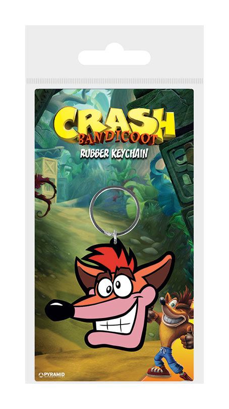 Crash Bandicoot porte-cls caoutchouc Extra Life 6 cm