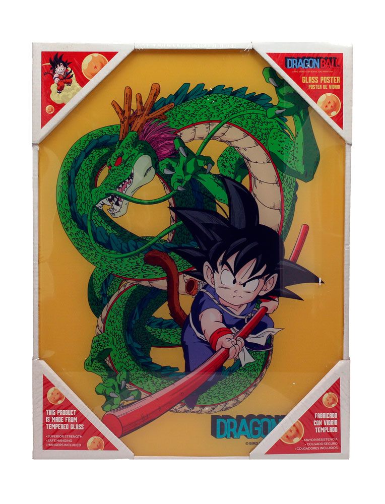 Dragon Ball Z poster en verre Kid Goku & Shenron 30 x 40 cm