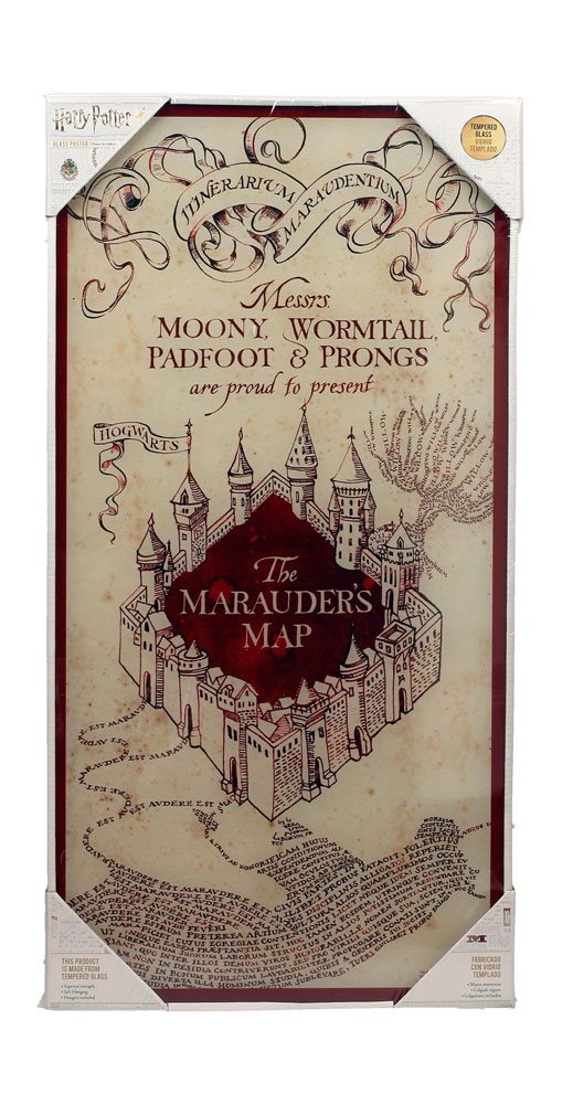 Harry Potter poster en verre Marauder\'s Map 30 x 60 cm