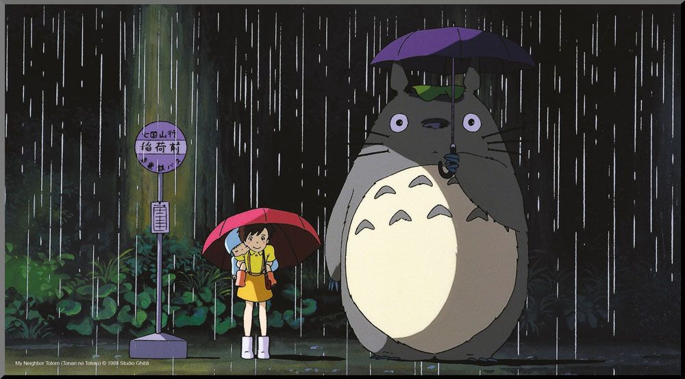 Mon voisin Totoro tableau bois Bus Stop