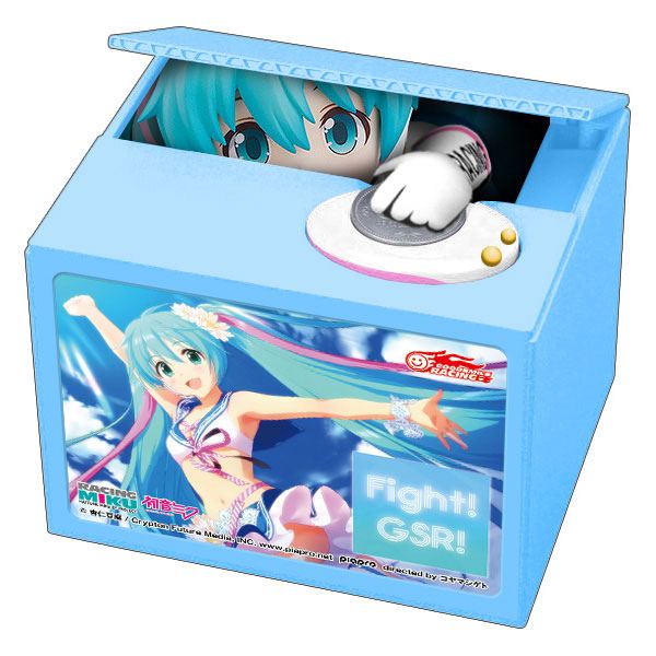 Hatsune Miku GT Project tirelire PVC Racing Miku 2019 Ver. Chatting Bank 002 12 cm