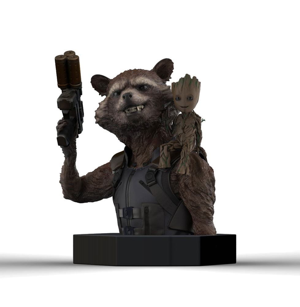 Les Gardiens de la Galaxie Vol. 2 buste 1/6 Rocket Raccoon & Groot 16 cm