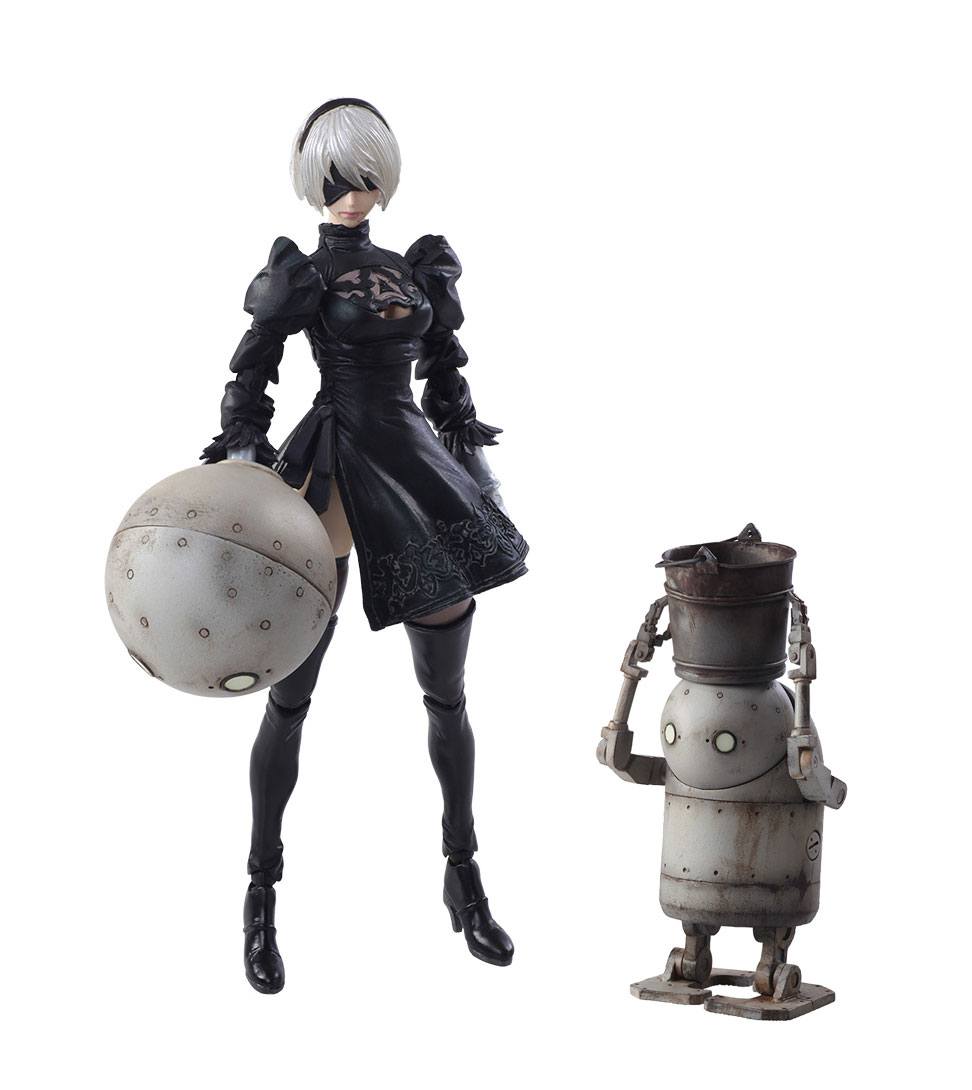 NieR Automata Bring Arts figurines 2B & Machine Lifeform 9 - 15 cm