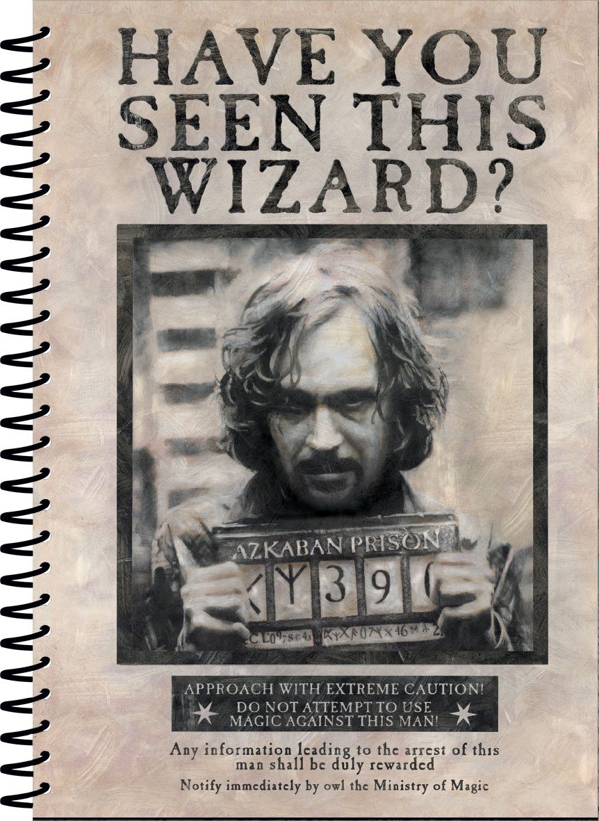 Harry Potter cahier  spirale A5 Wanted Sirius Black