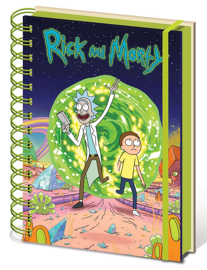 Rick et Morty cahier  spirale A5 Portal
