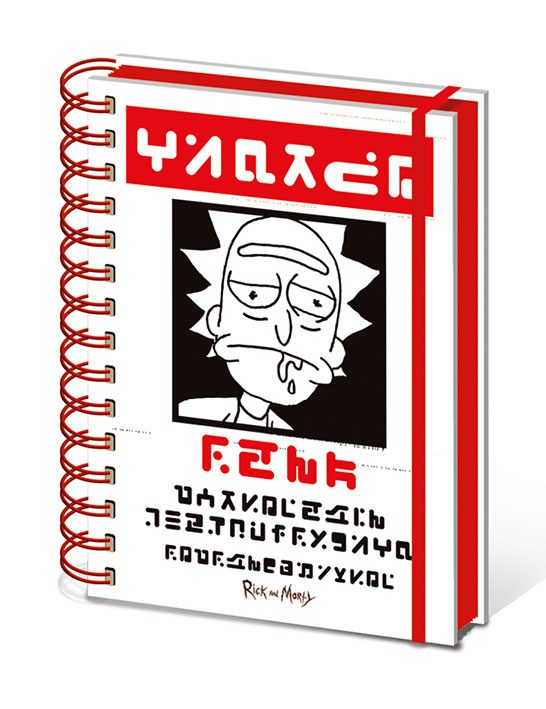 Rick et Morty cahier  spirale A5 Wanted