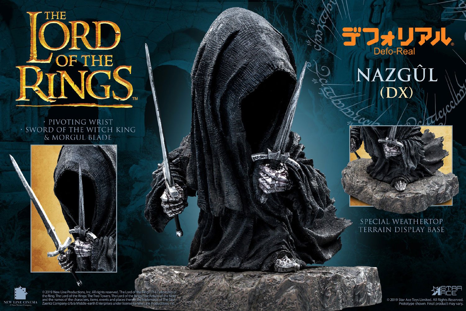 Le Seigneur des Anneaux figurine Defo-Real Series Nazgul Deluxe Version 15 cm