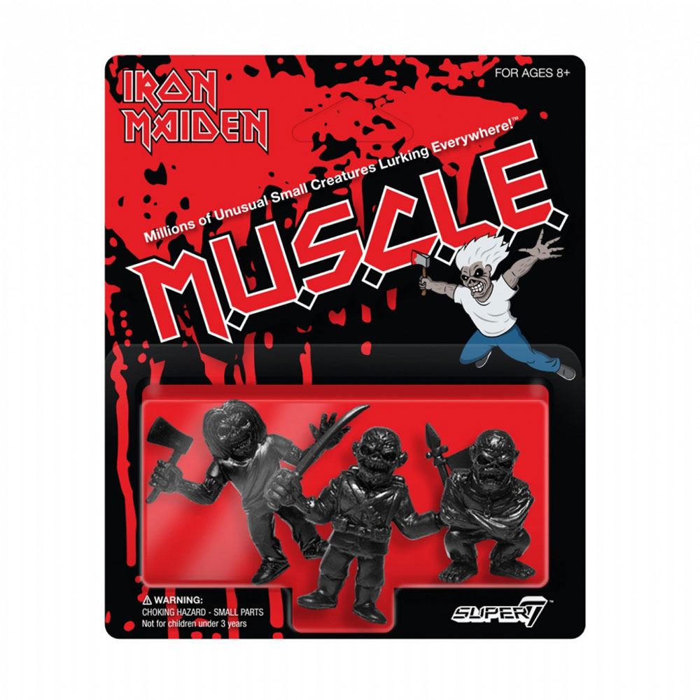Iron Maiden pack 3 figurines MUSCLE (Black) 4 cm