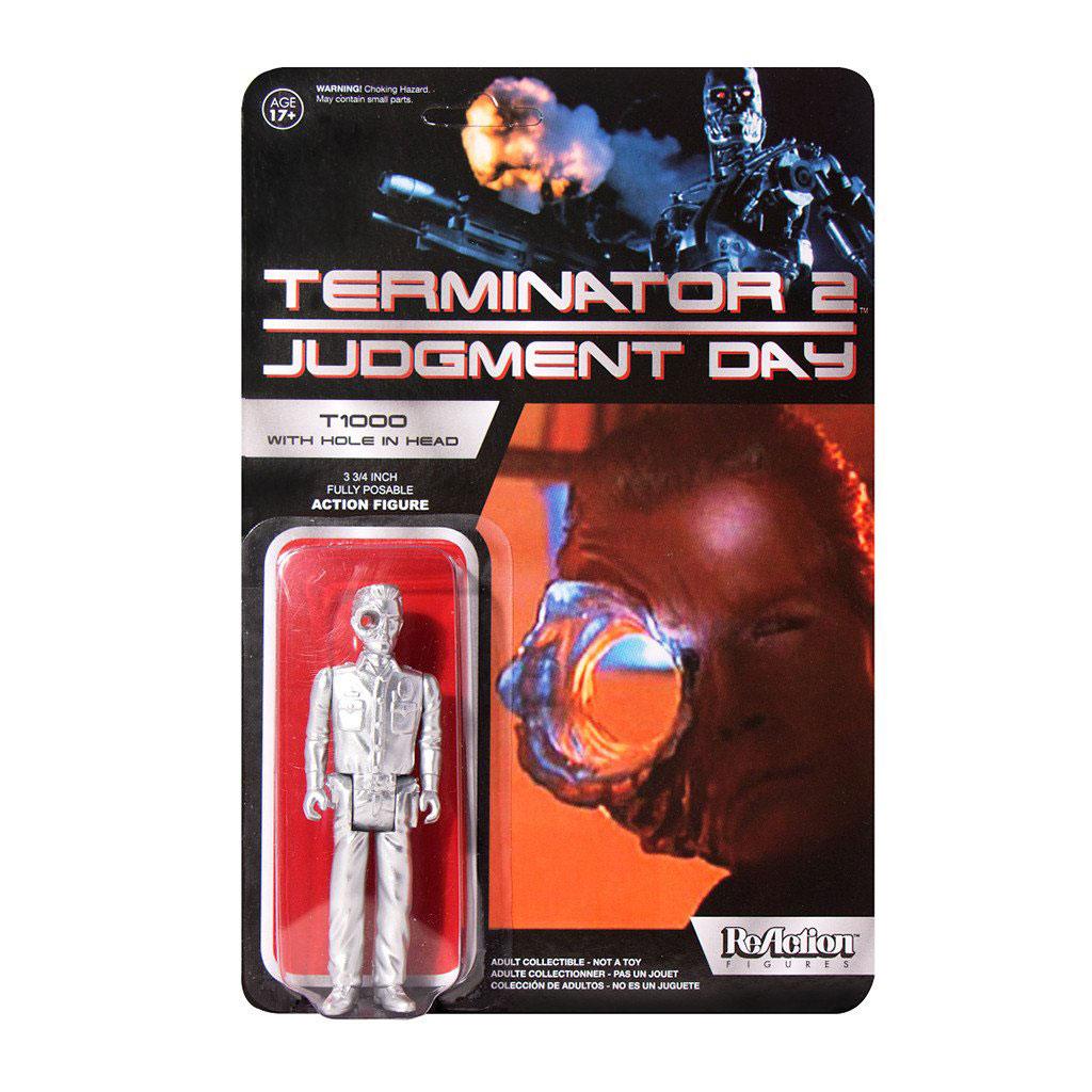 Terminator 2 figurine ReAction T1000 Officer with Hole In The Head Super7 Exclusive 10 cm