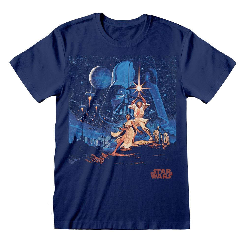 Star Wars T-Shirt New Hope Vintage Poster (M)