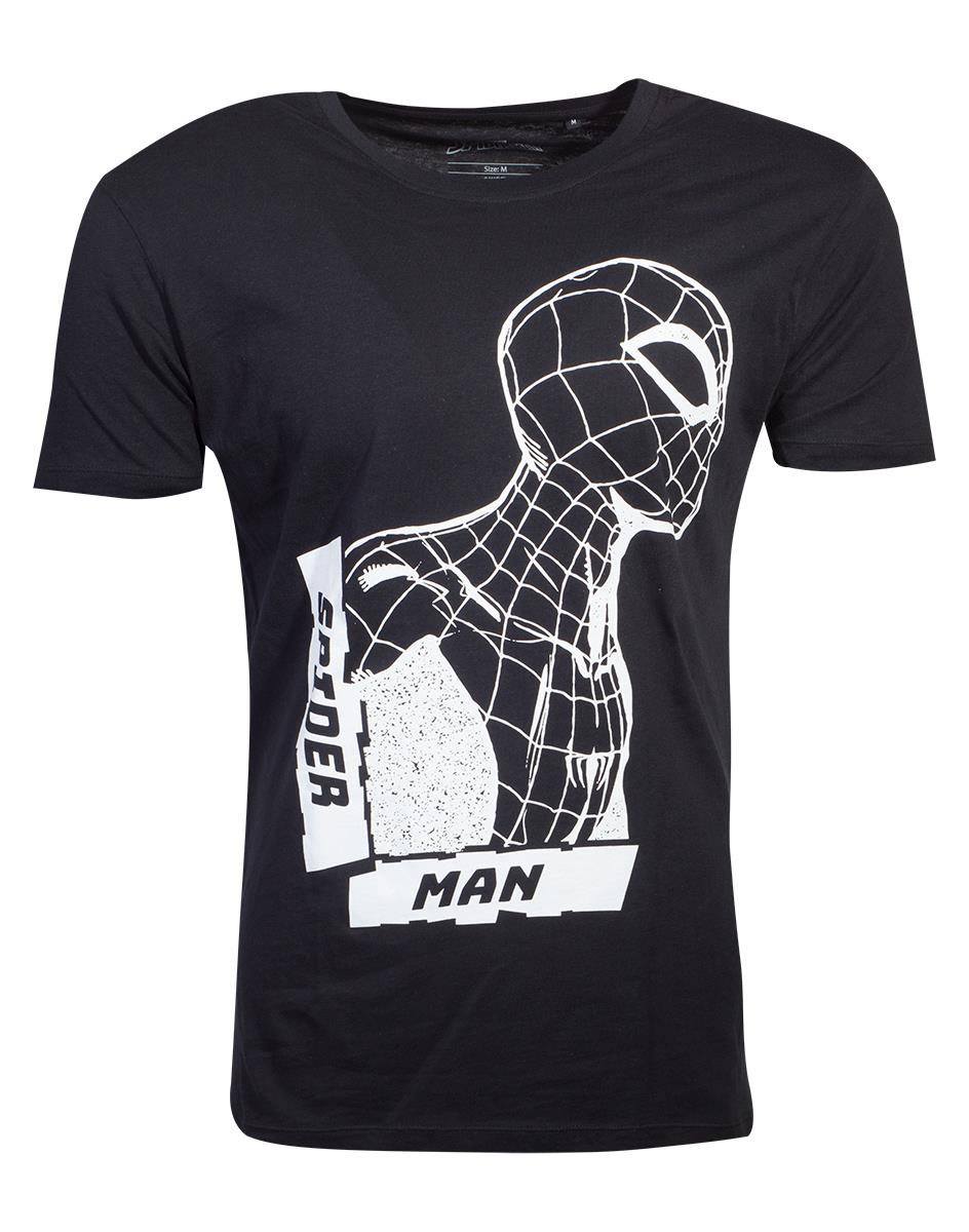 Spider-Man T-Shirt Black Side View Spidey  (XL)
