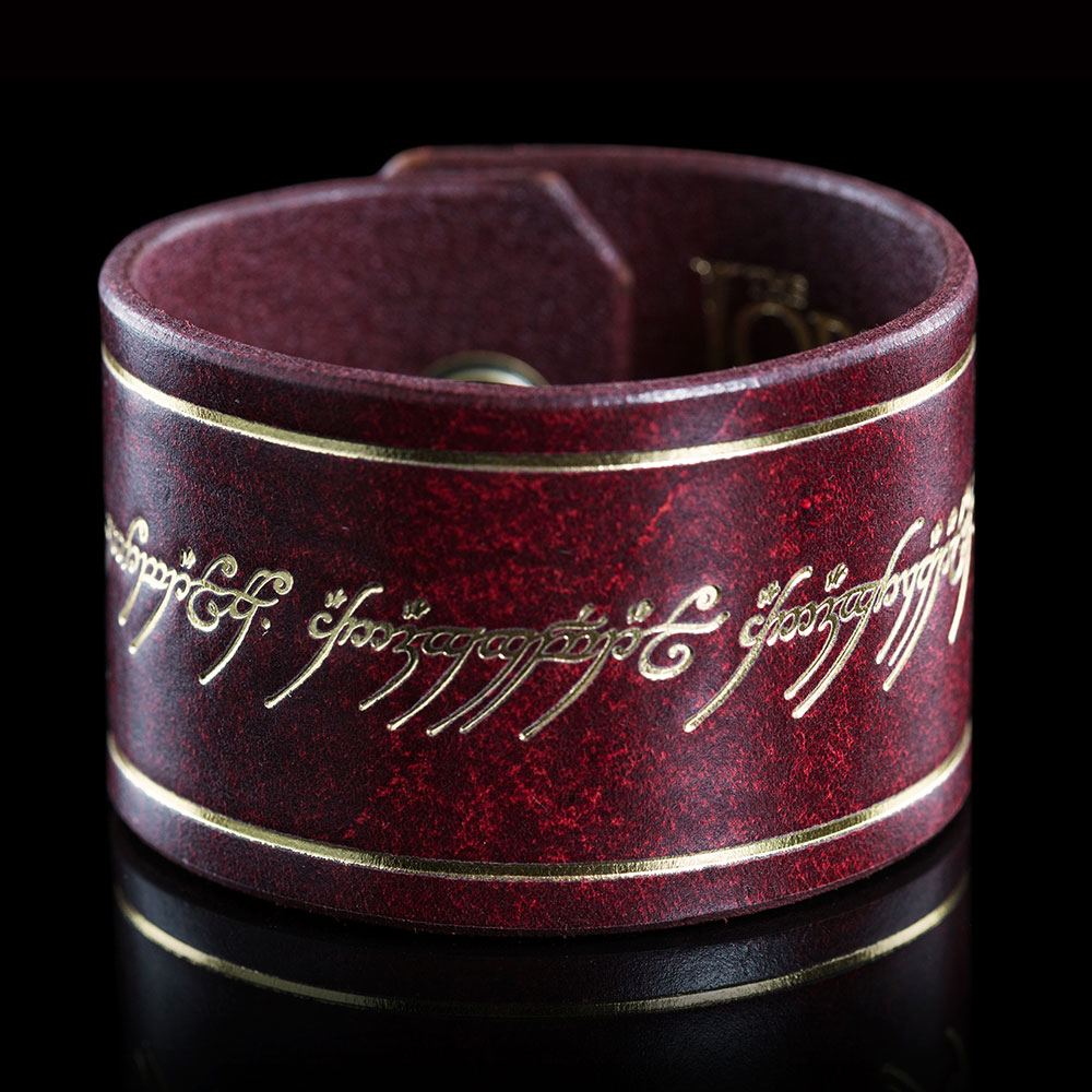 Le Seigneur des Anneaux bracelet cuir The One Ring Inscription