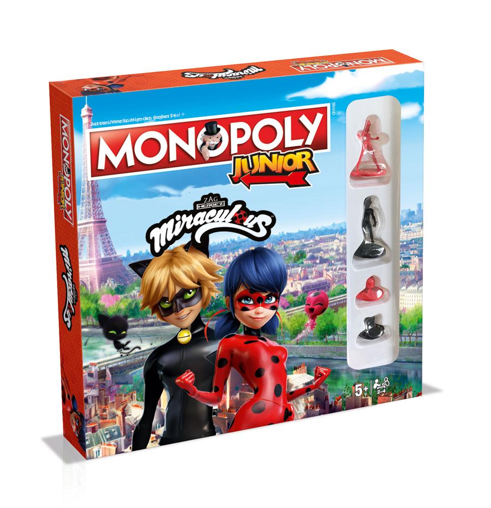 Miraculous, les aventures de Ladybug et Chat Noir jeu de plateau Monopoly Junior *ALLEMAND*
