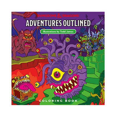 Dungeons & Dragons Adventures Outlined livre de coloriage