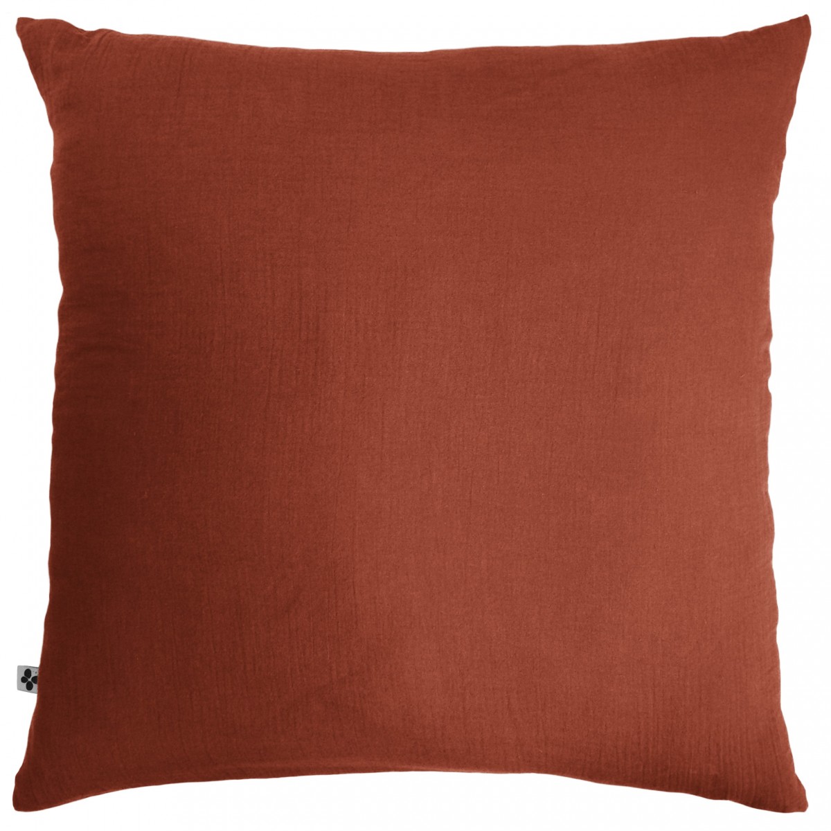 Taie d'oreiller Double Gaze Coton Gaia 60 x 60 cm Terracotta