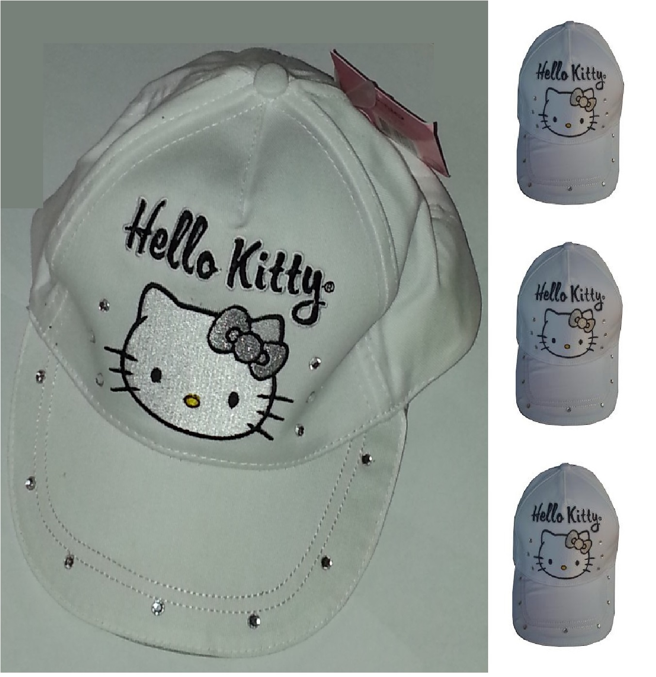 HELLO KITTY Casquette blanche  strass