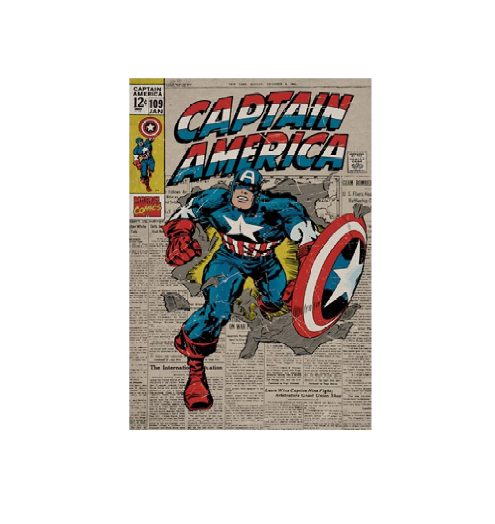 CAPTAIN AMERICA Marvel Poster Retro 61 x 91 cm