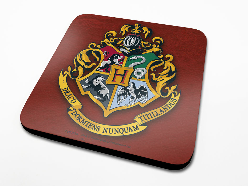 HARRY POTTER Pack 6 sous-verres Hogwarts Crest