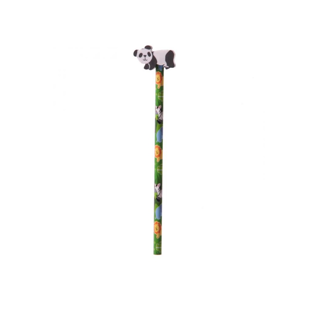Crayon  papier avec Gomme Animaux du Zoo Panda