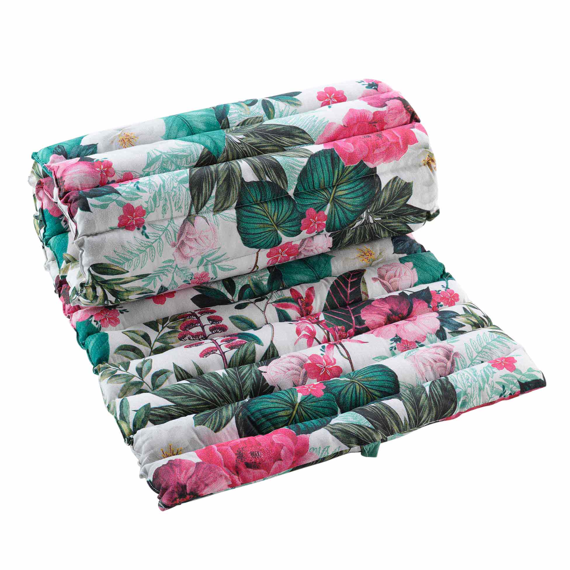 Coussin de sol ou Bain de soleil 60 x 180 cm Fleurs anabella