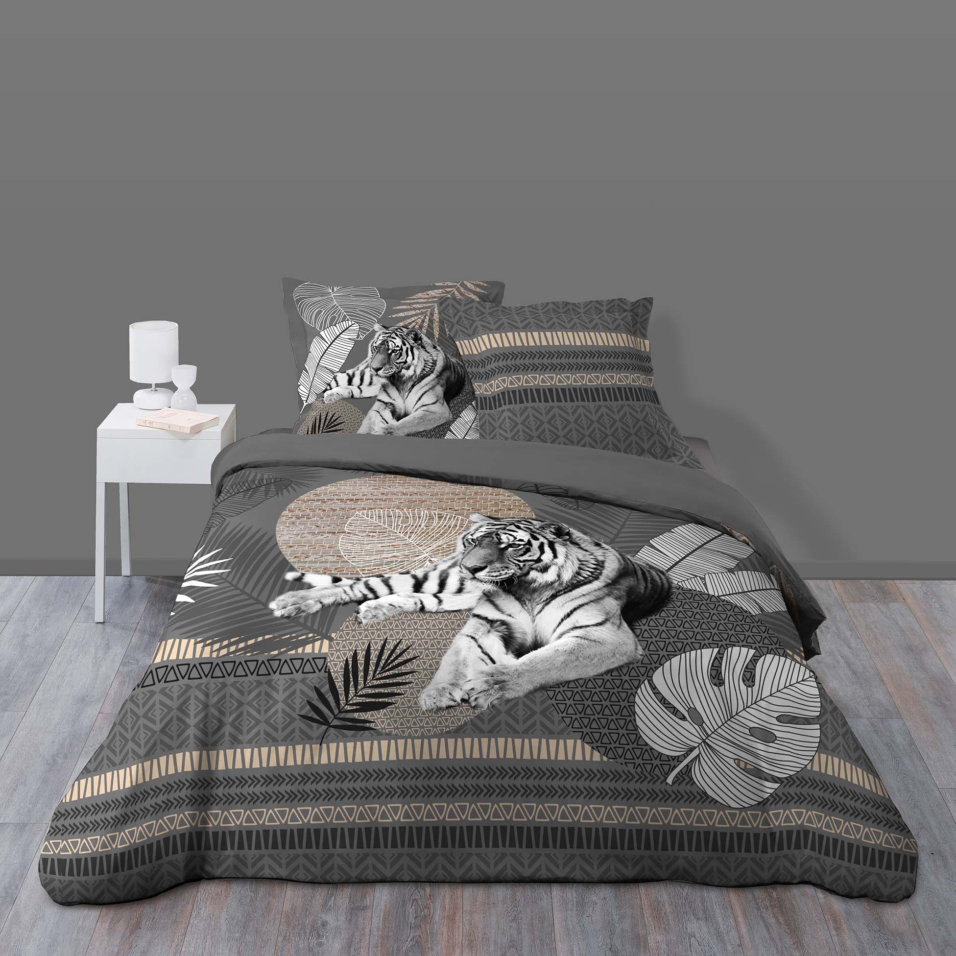 Housse de couette + taie Tigre du bengale