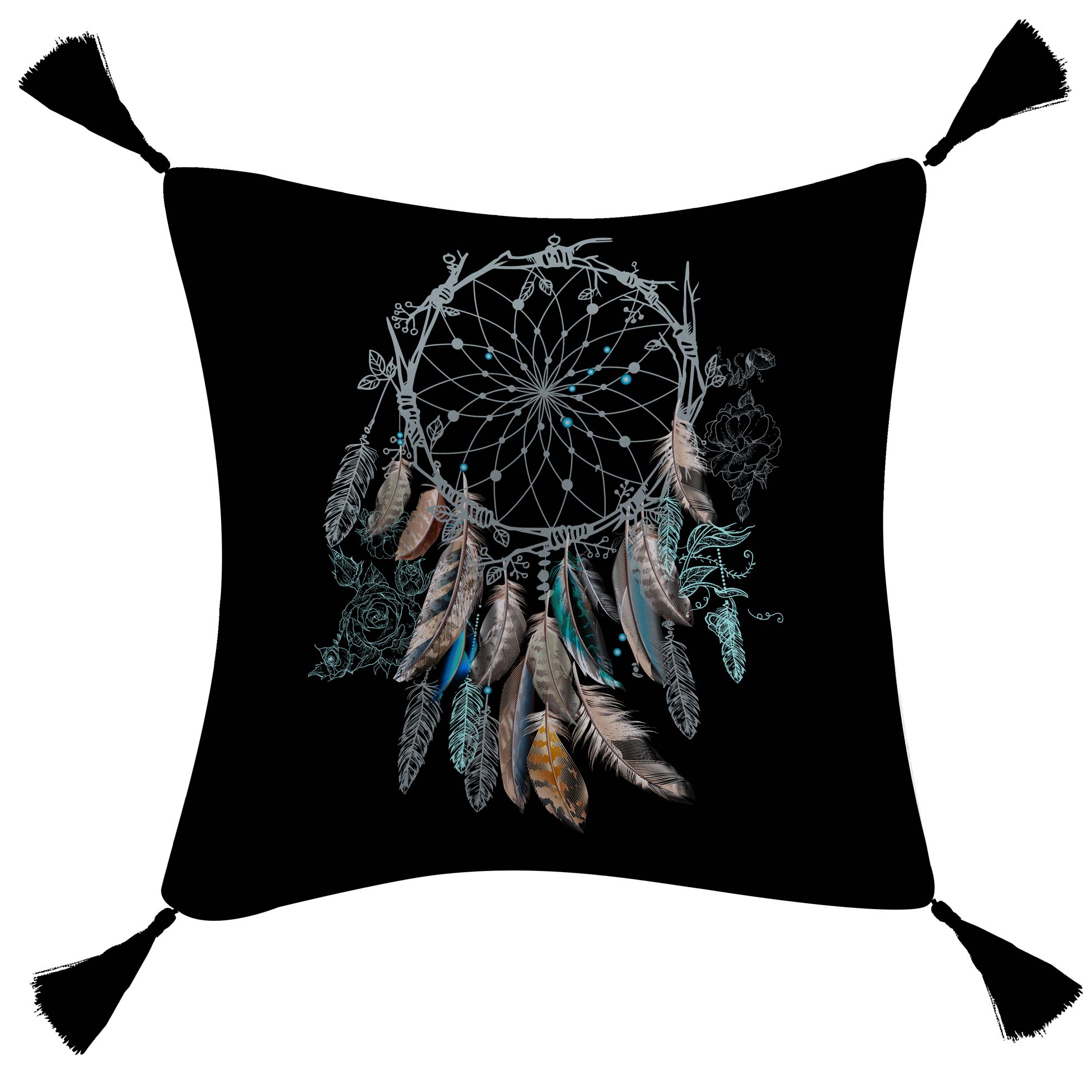 Coussin Collection Attrape-Reves Black Plumes