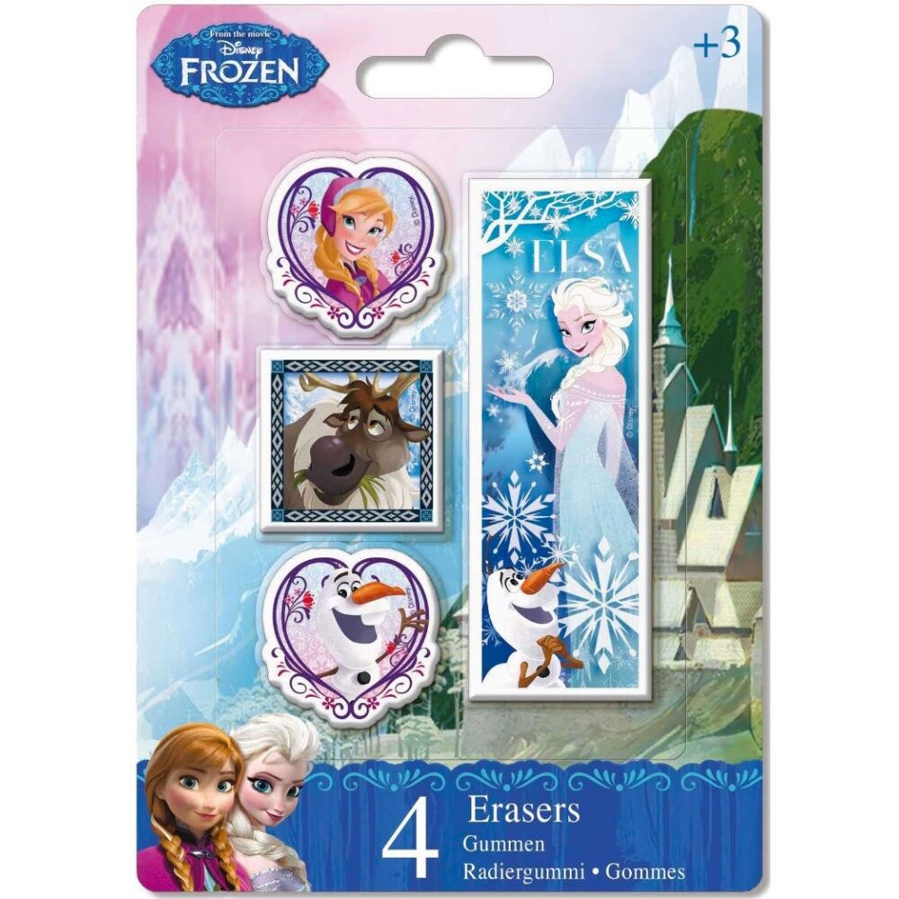 Set de 4 gommes La Reine des neiges