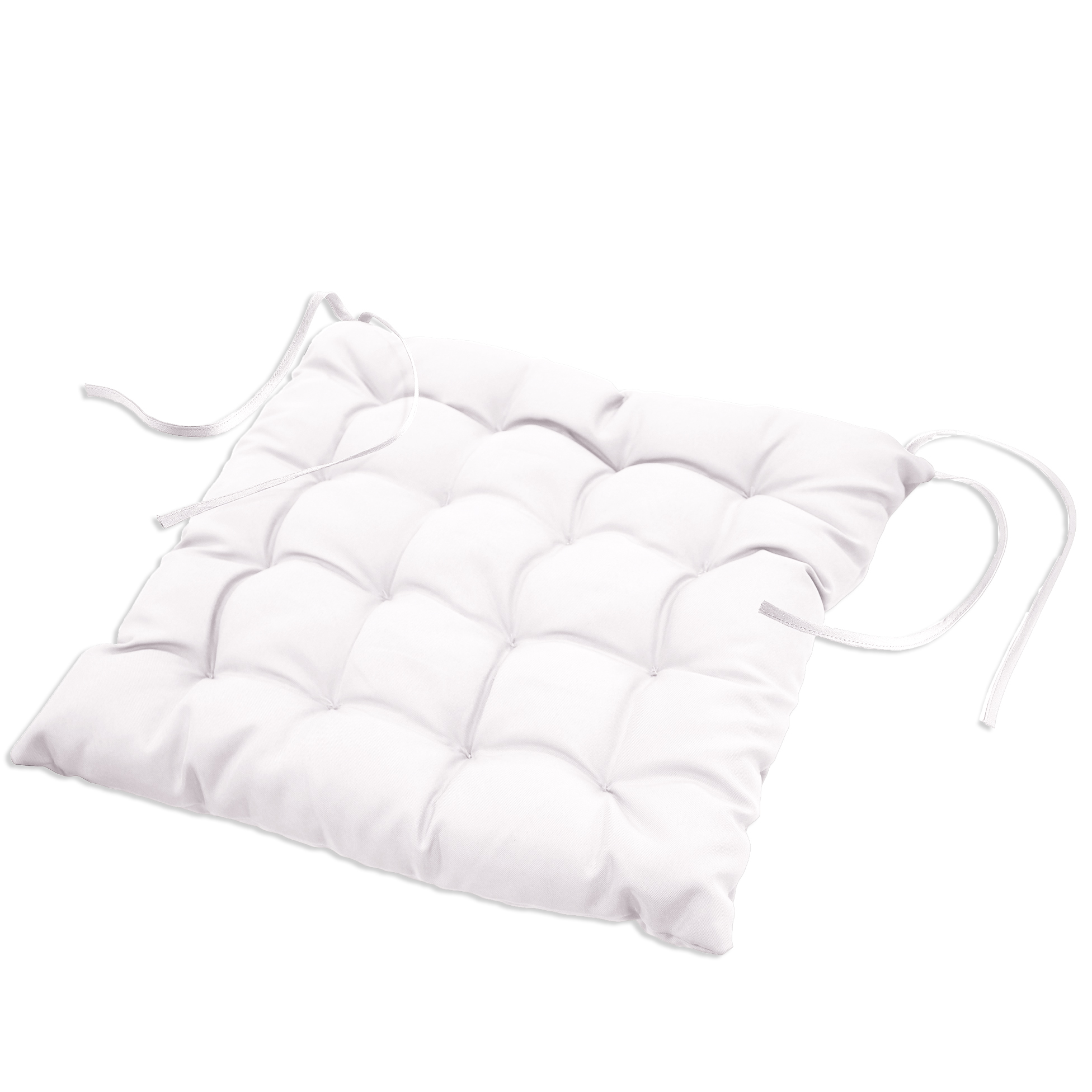 Coussin de chaise assise matelass 40 x 40 cm Blanc