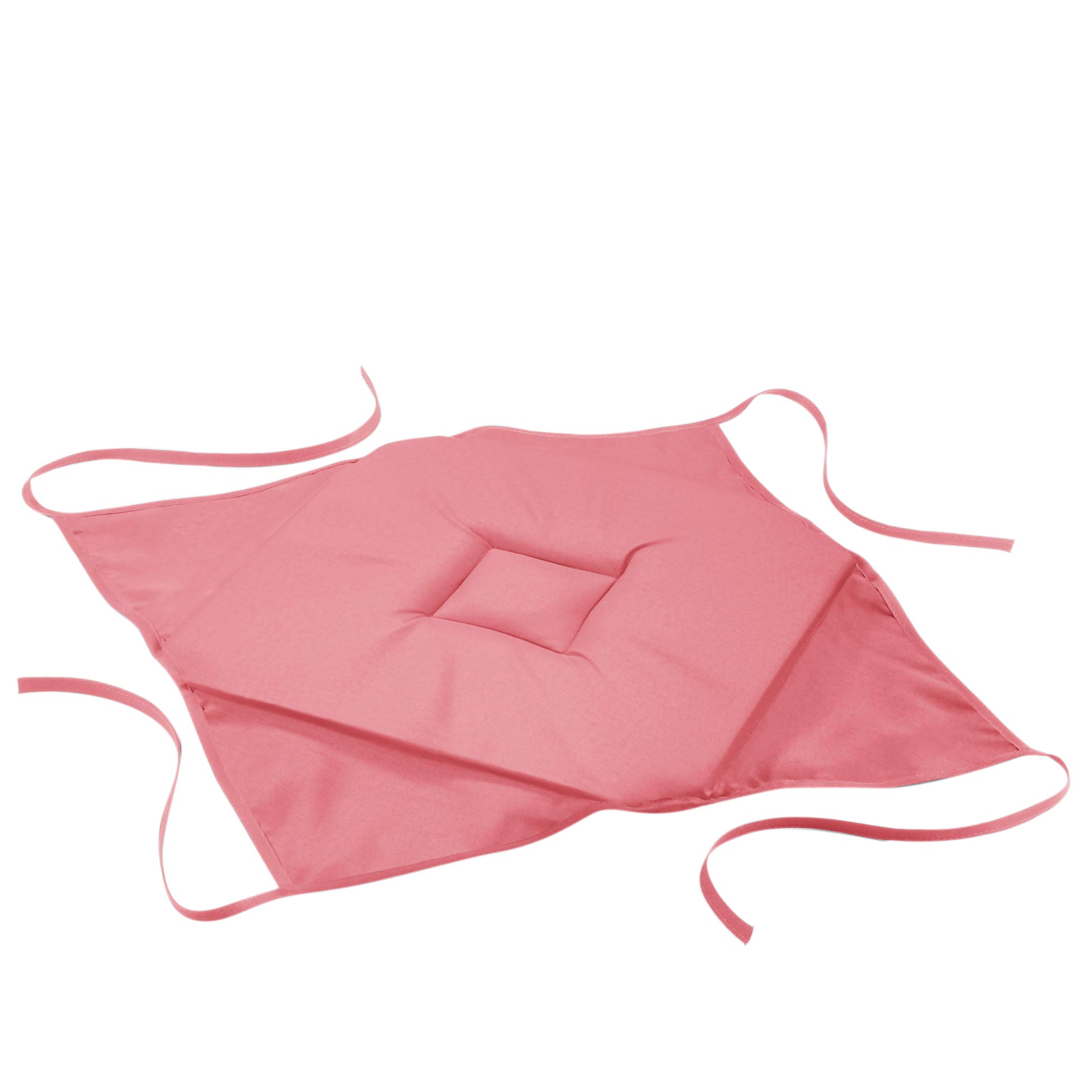 Coussin galette de chaise 36 x 36 x 3.5 cm corail essentiel