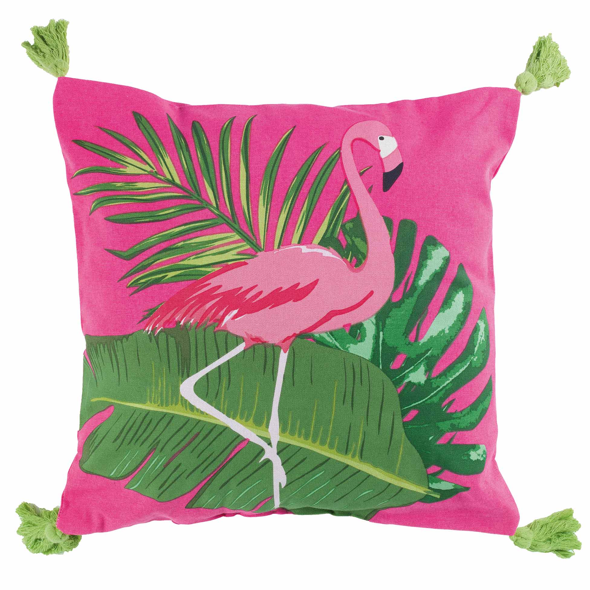 Coussin Pompons Collection Flamant Rose Zootica