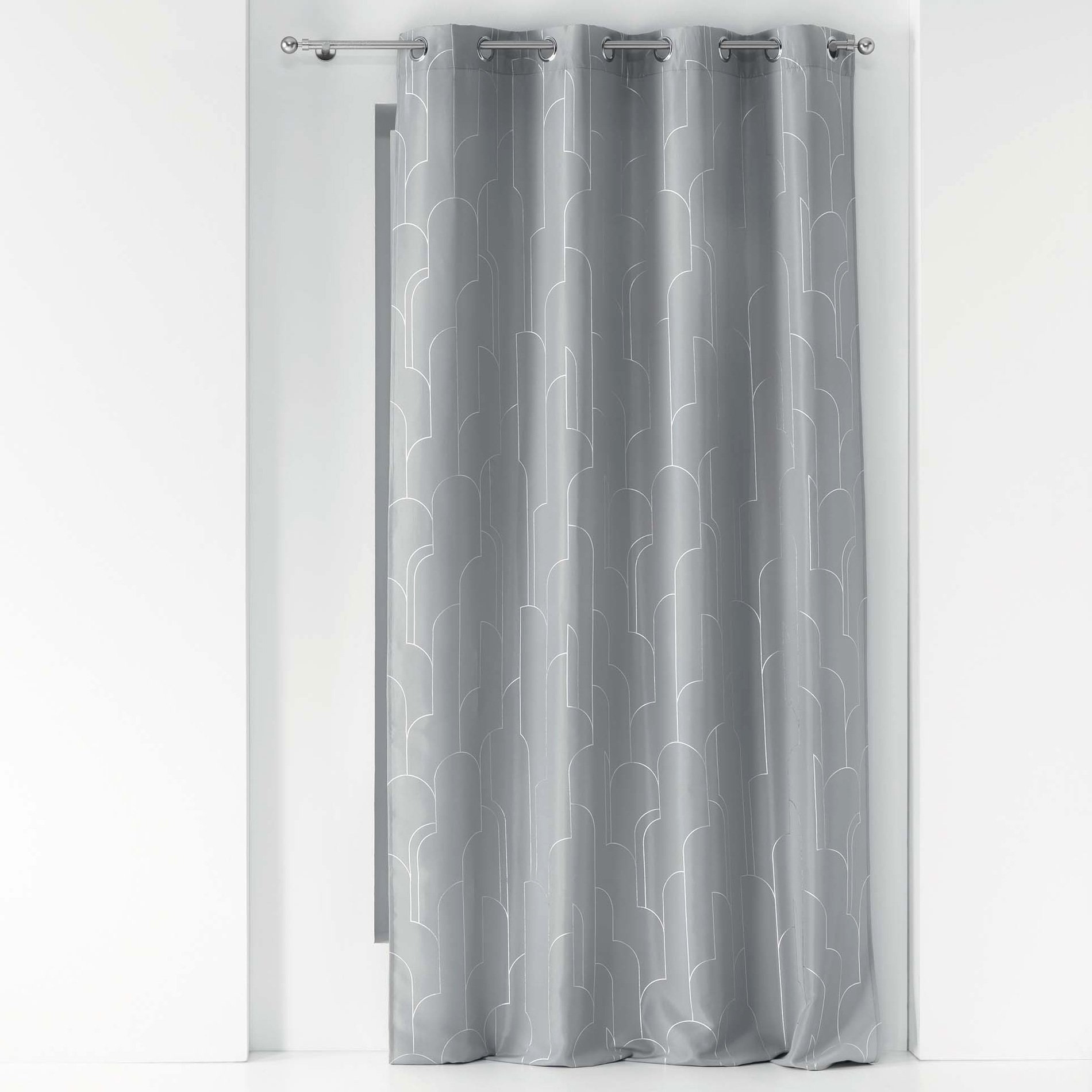 Rideau  oeillets 140x260cm Domea gris