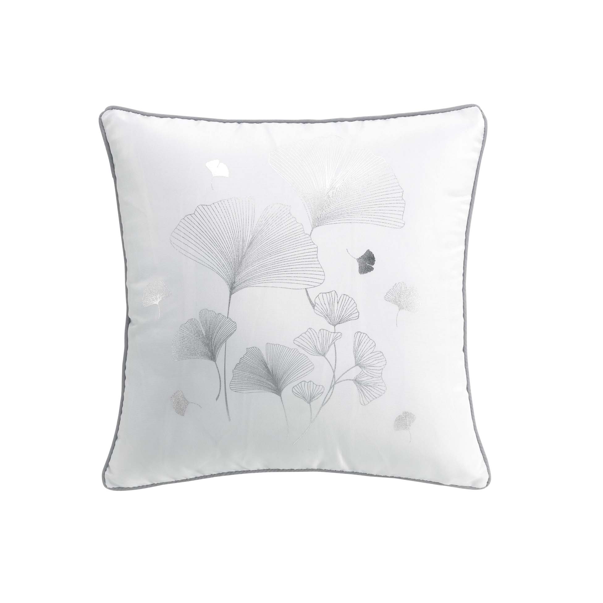 Coussin 40 x 40 cm Bloomy blanc