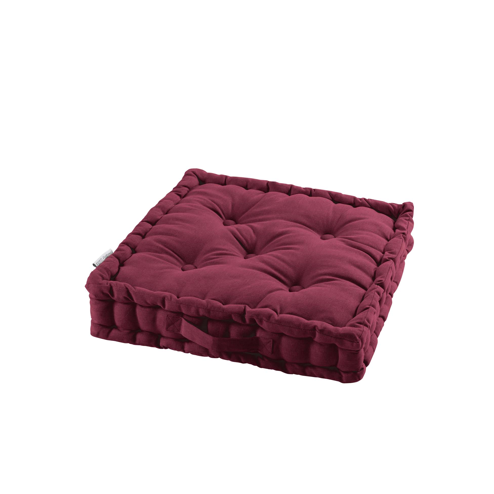 Coussin de sol matelass bordeaux 45 cm