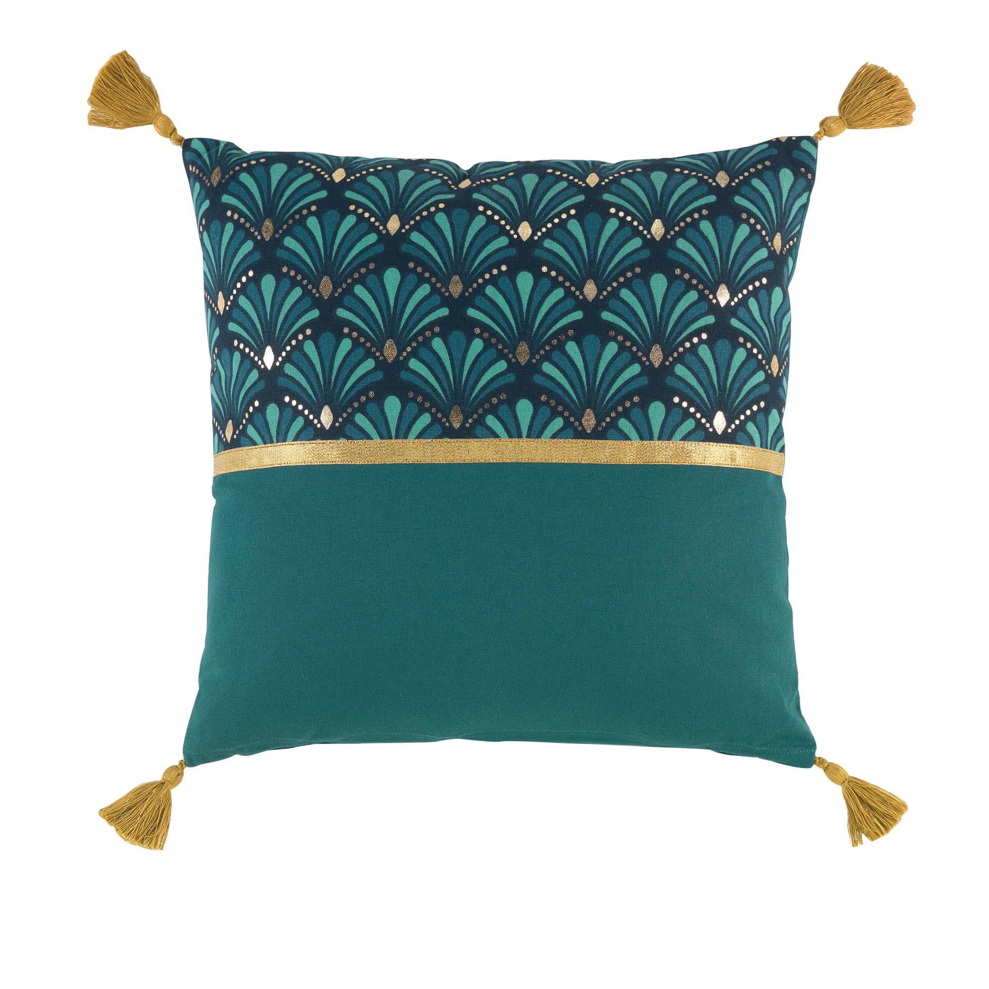 Coussin 40x40cm Metallise Art-Chic Bleu