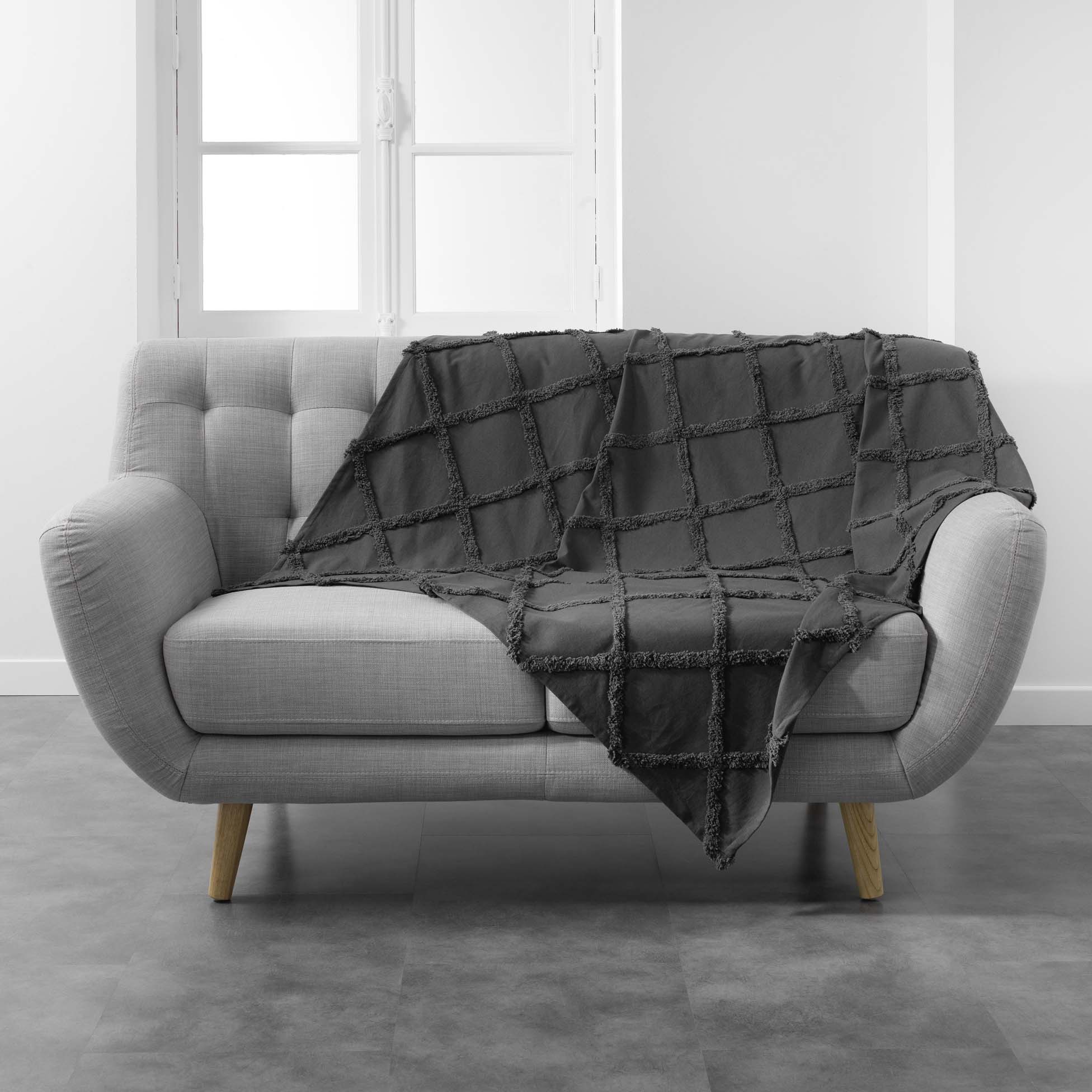 Plaid 125x150cm Calyssa anthracite