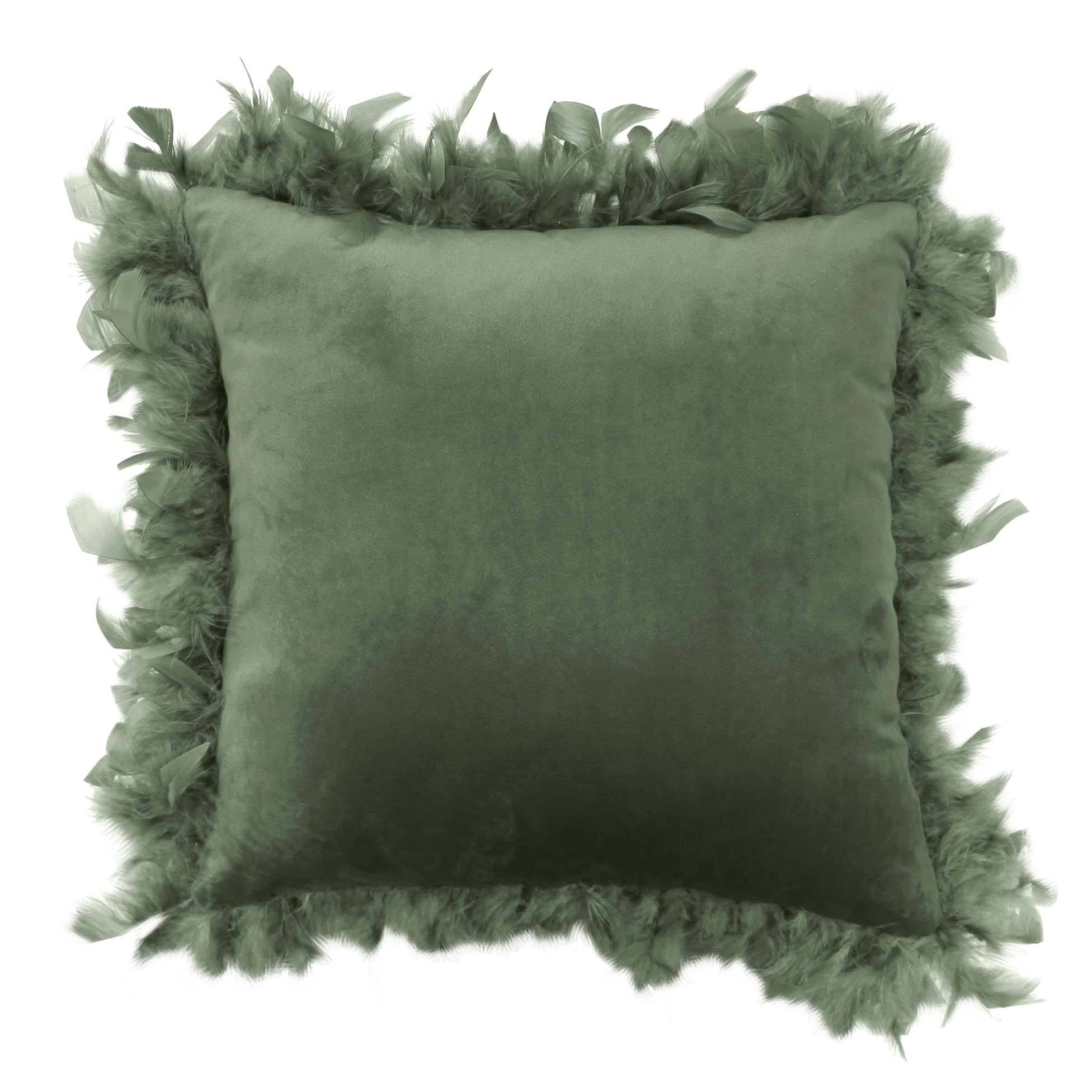 Coussin plumes 40 x 40 cm Marline kaki